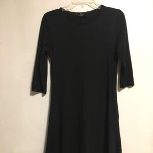 Black 3/4 sleeve midi dress